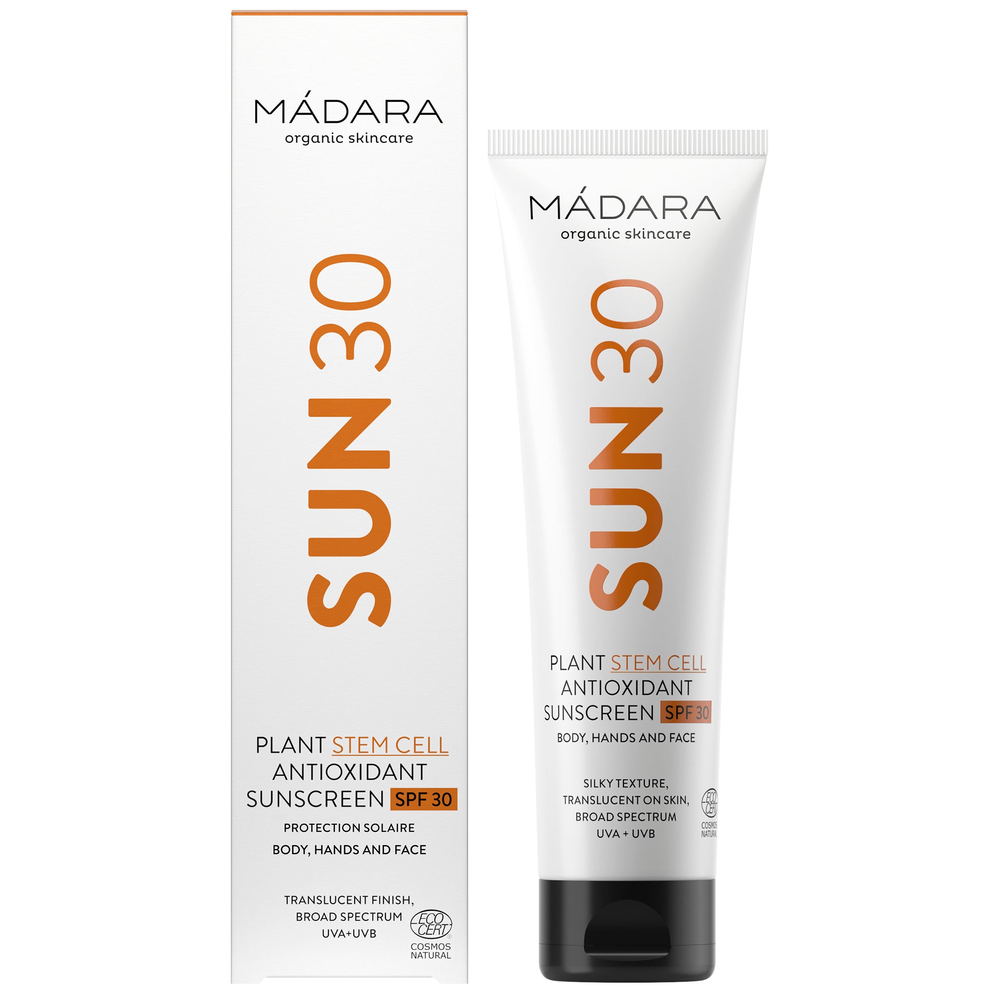 SUN30 Écran solaire antioxydant SPF30 à base de cellules souches végétales - Madara