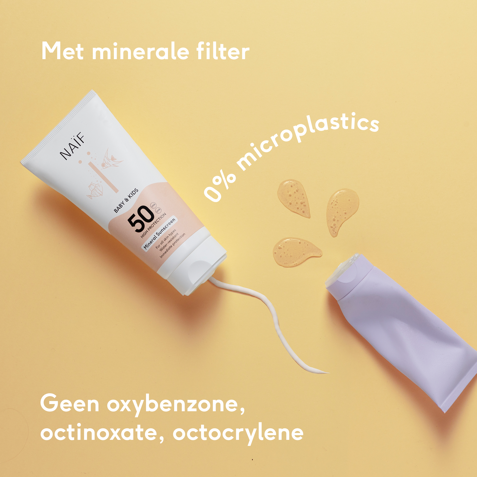 Naïf - Minerale Zonnebrandcrème 0% parfum voor Baby & Kids Factor 50