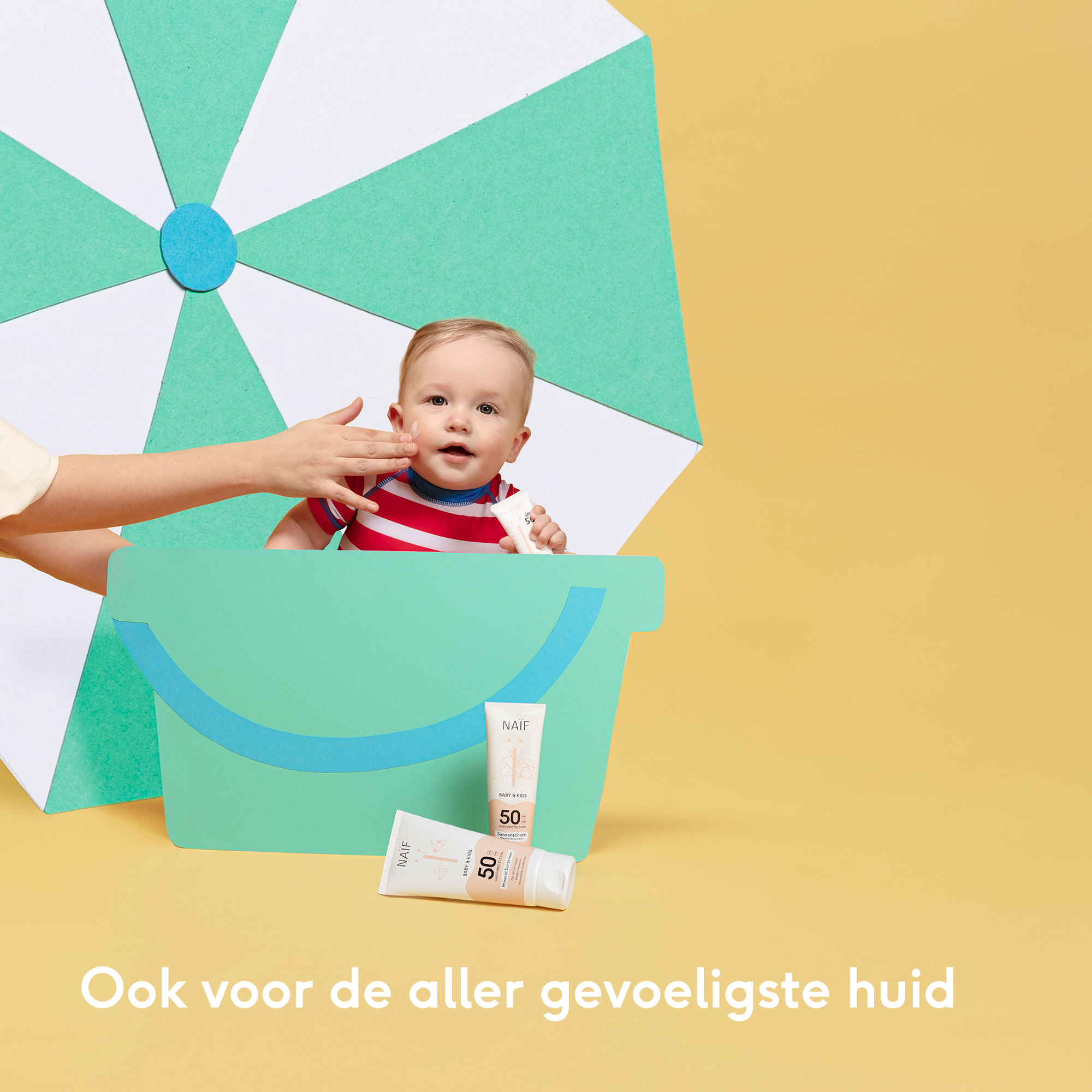 Naïf - Minerale Zonnebrandcrème 0% parfum voor Baby & Kids Factor 50