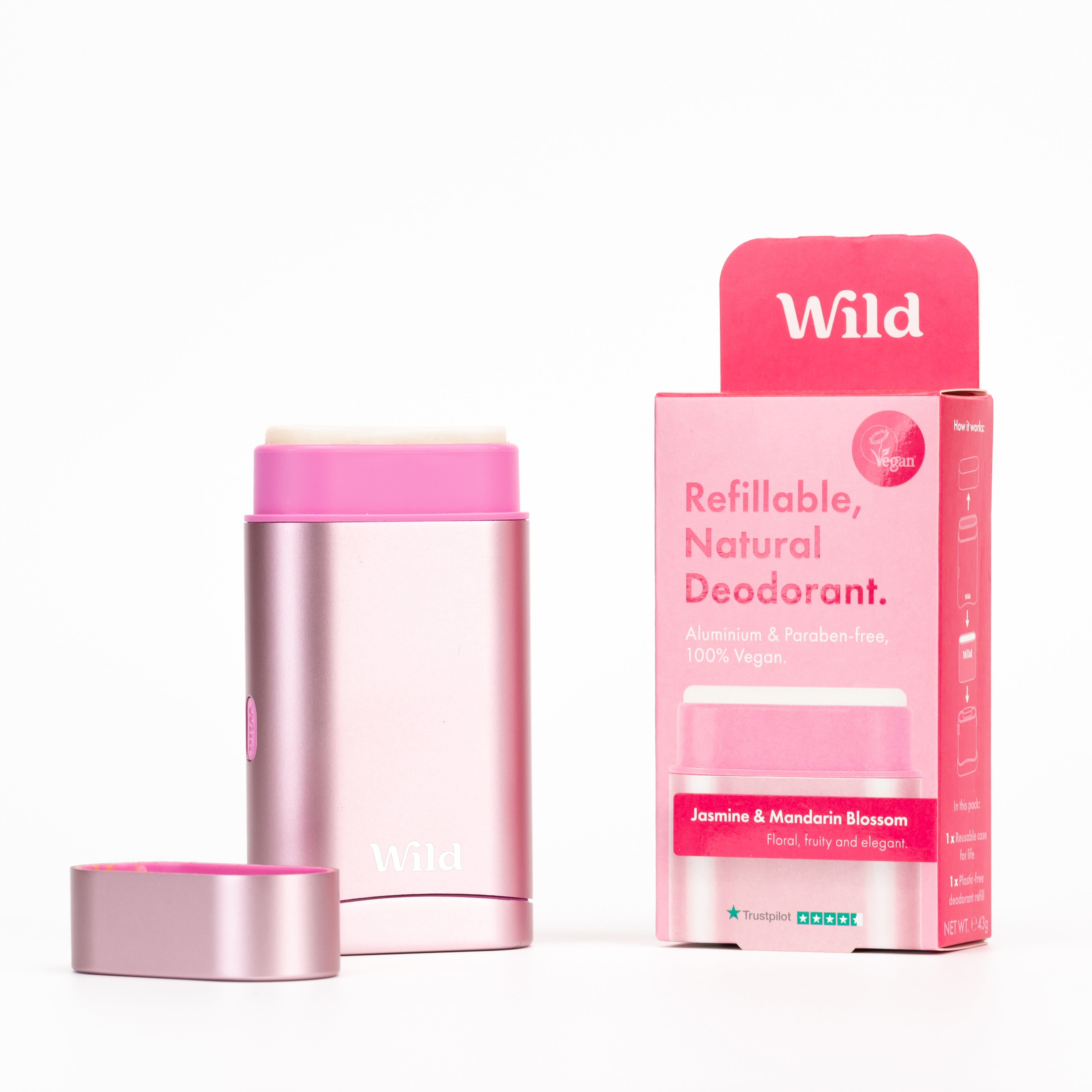 Pink Case + Jasmine & Mandarin Blossom Deo Refill - Wild